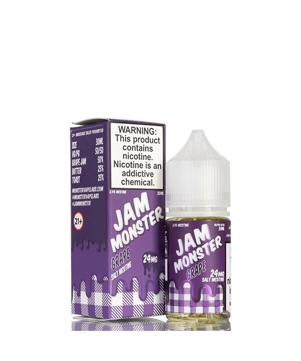 Grape By Jam Monster Salts E-Liquid | Flawless Vape Shop