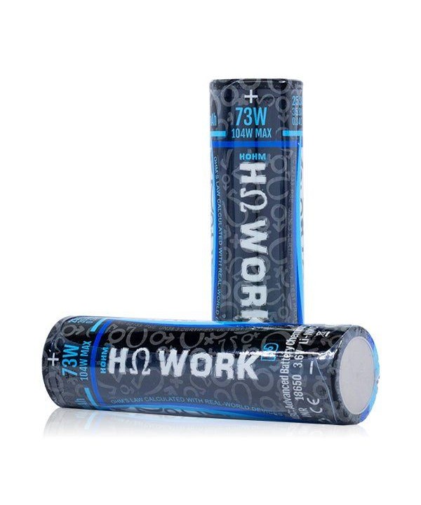Hohm Tech Hohm Work 18650 Battery | 2547mAh | 25.3A | 2-Pack | Flawless Vape Shop
