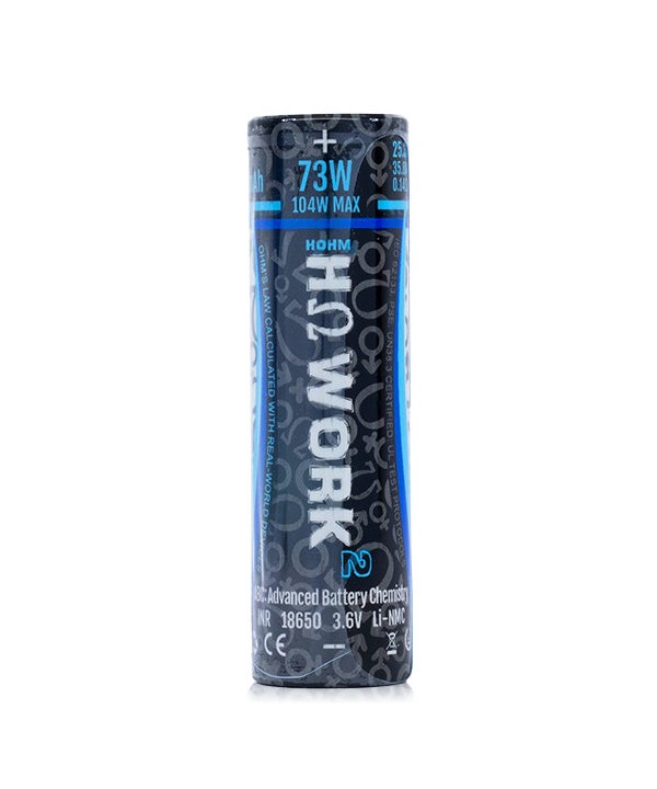 Hohm Tech Hohm Work 18650 Battery | 2547mAh | 25.3A | 2-Pack | Flawless Vape Shop