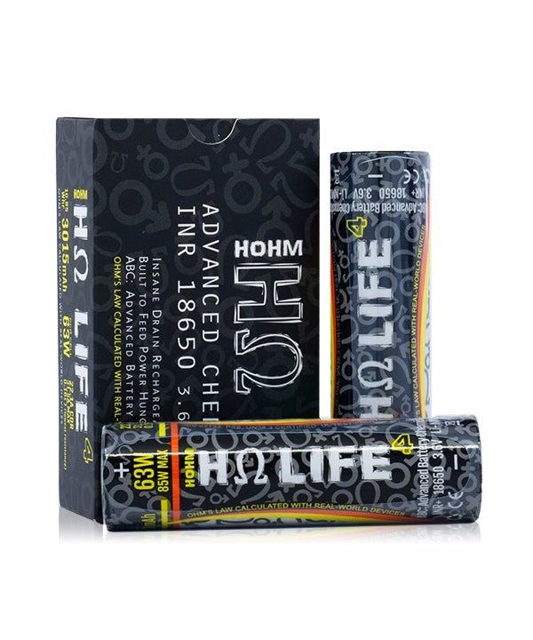 Hohm Tech Hohm Life 18650 Battery | 3015mAh | 22.1A | 2-Pack | Flawless Vape Shop