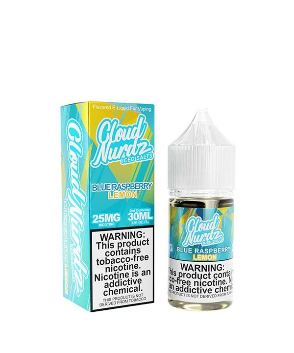 Iced Blue Raspberry Lemon by Cloud Nurdz TFN Salts E-Liquid | Flawless Vape Shop