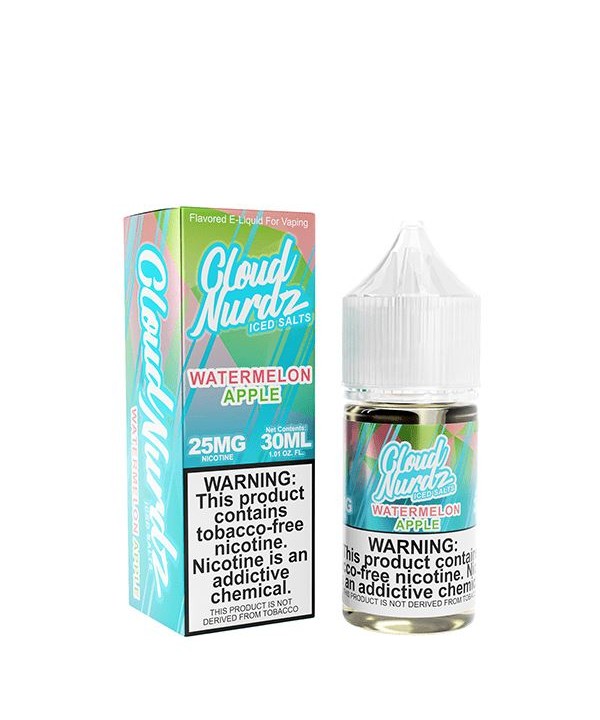 Iced Watermelon Apple by Cloud Nurdz TFN Salts E-Liquid | Flawless Vape Shop