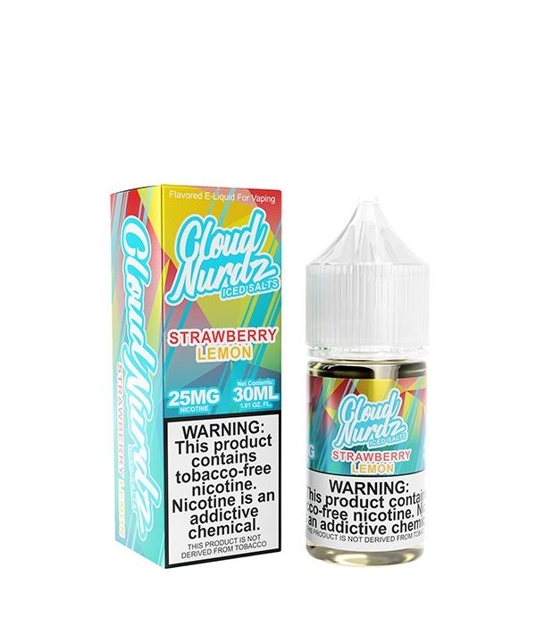 Iced Strawberry Lemon by Cloud Nurdz TFN Salts E-Liquid | Flawless Vape Shop