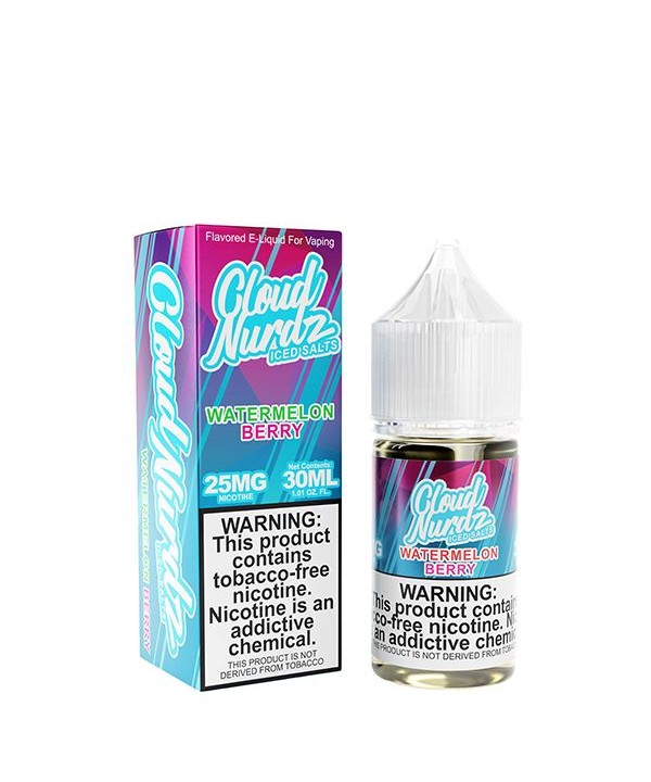 Iced Watermelon Berry by Cloud Nurdz TFN Salts E-Liquid | Flawless Vape Shop