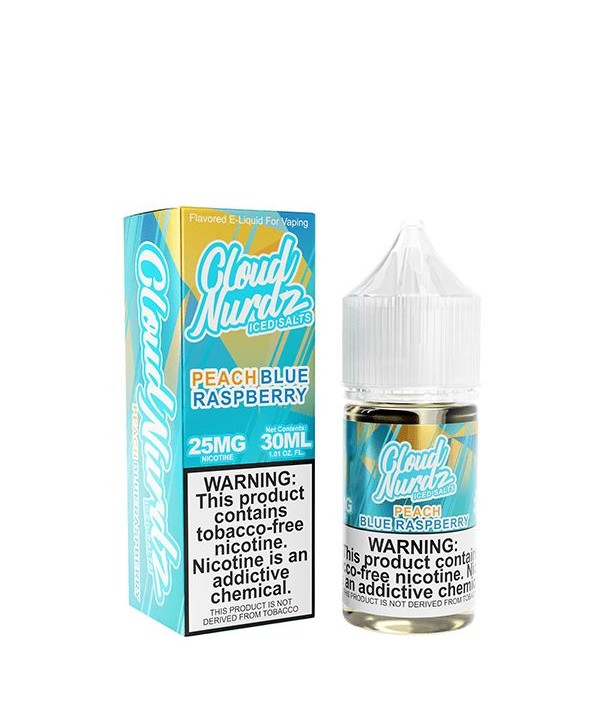 Iced Peach Blue Raz by Cloud Nurdz TFN Salts E-Liquid | Flawless Vape Shop