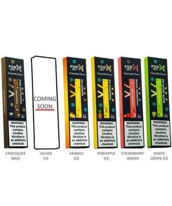 ORGNX | Fog X Disposable E-Cigs 5% (10-Pack)
