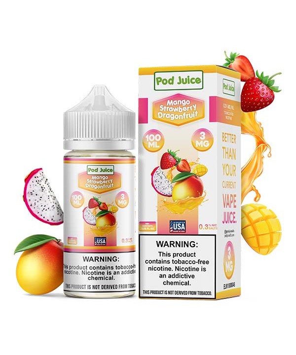 Pod Juice TFN Series 100mL - Mango Strawberry Drag...