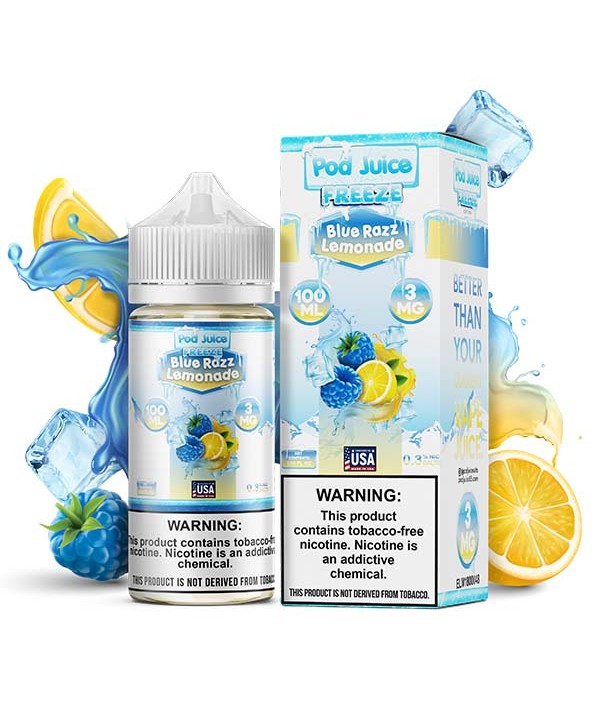 Pod Juice TFN Series 100mL - Blue Razz Lemonade Fr...