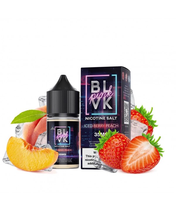 Strawberry Peach Ice (Iced Berry Peach) by BLVK Pink Salt Series 30ml