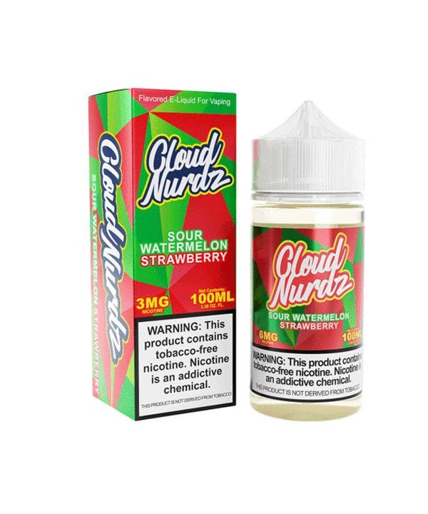 Sour Watermelon Strawberry by Cloud Nurdz TFN E- Liquid