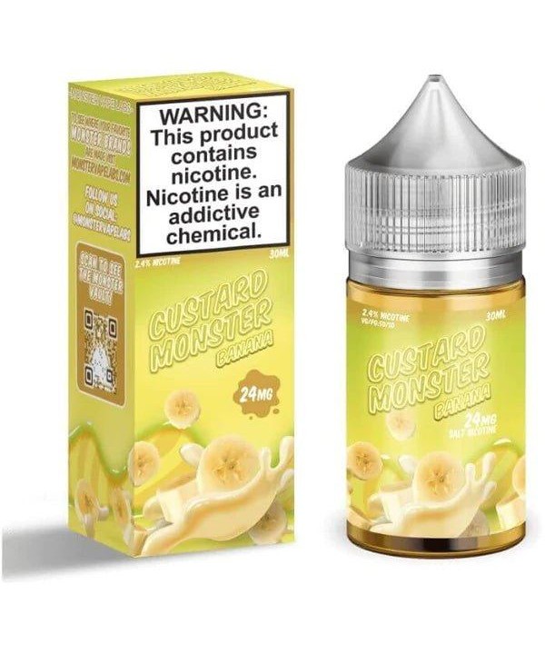 Banana Custard by Jam Monster Salt Nicotine 30ml | Flawless Vape Shop