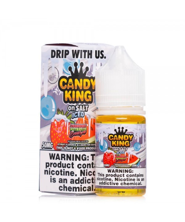 Strawberry Watermelon Bubblegum Ice by Candy King On Salt 30ml