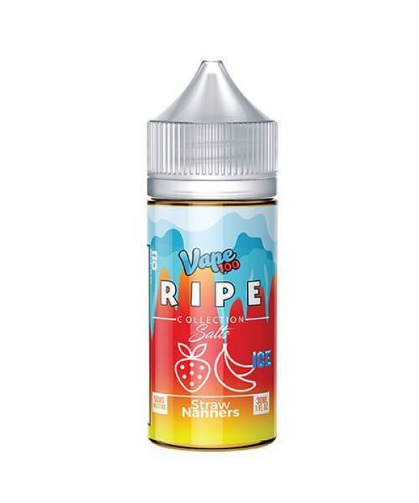 Straw Nanners On ICE by Vape 100 Ripe Collection Salts 30ml