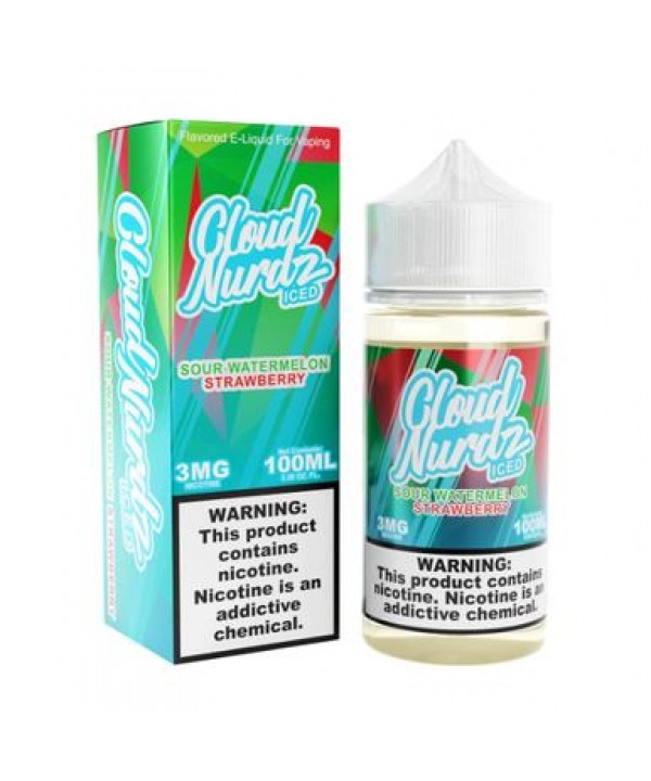 Sour Watermelon Strawberry Iced by Cloud Nurdz TFN E- Liquid