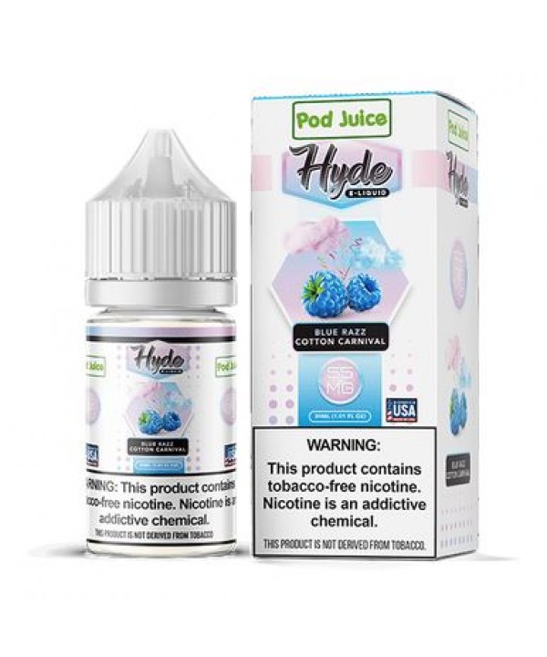 Blue Razz Cotton Carnival by Pod Juice - Hyde TFN Salt 30mL